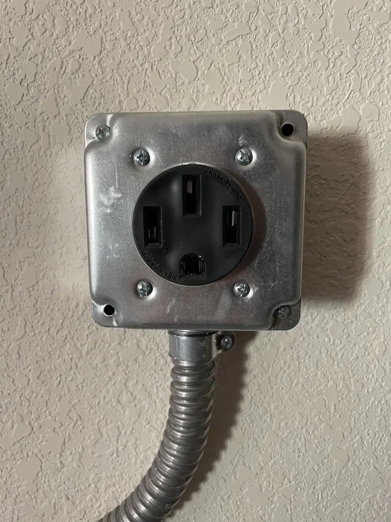 NEMA 14-50 outlet installed for Electrical Panel Upgrade in Indio